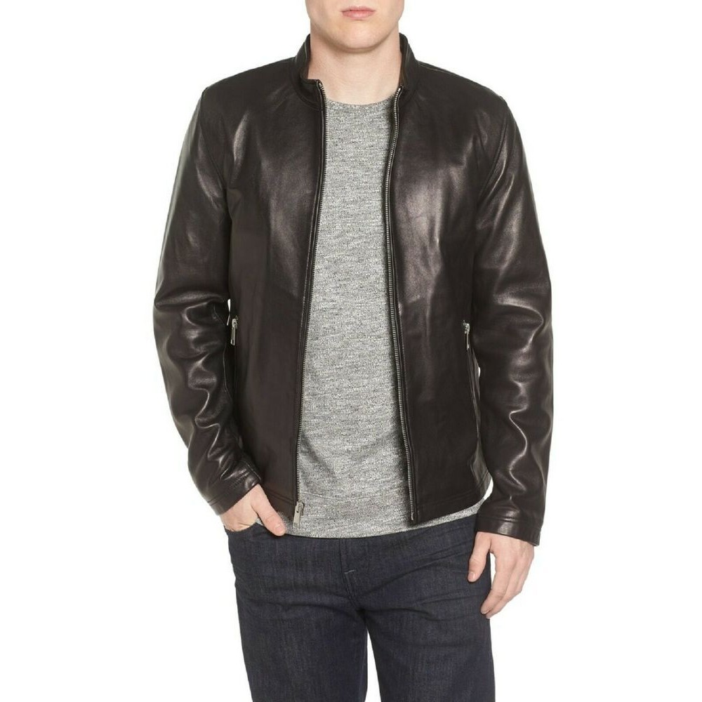 New Mens Soft Lambskin Leather Jackets Biker Leather Jackets